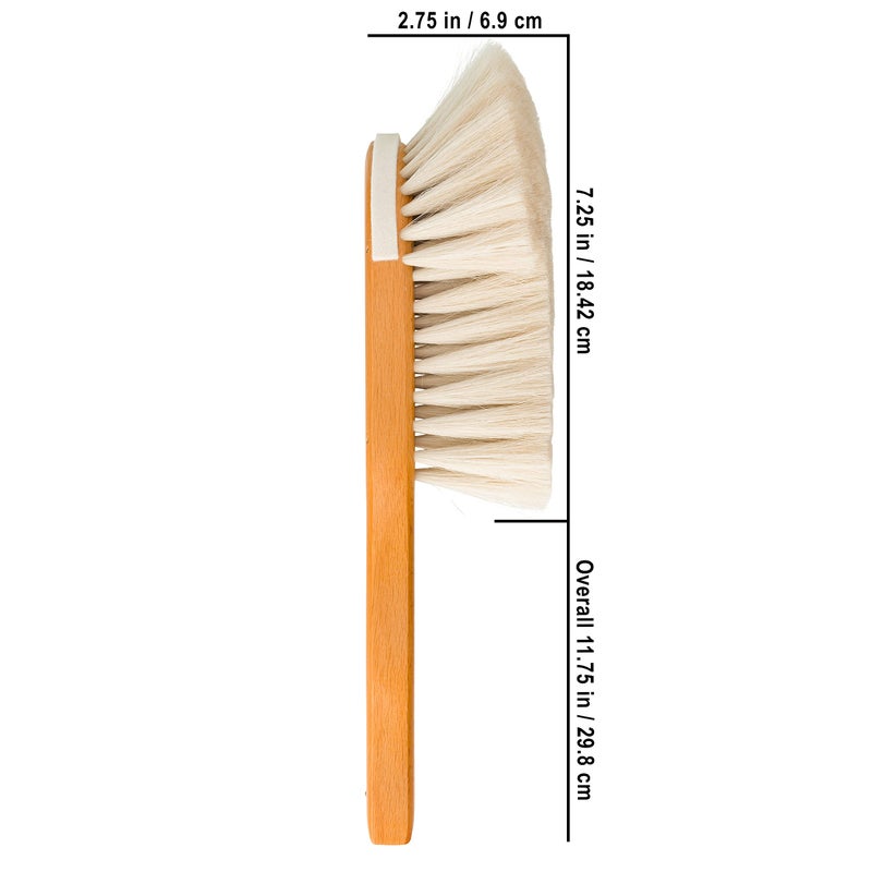 REDECKER S-Shaped Dust Brush with Goat Hair Bristles and Waxed Beechwood Handle, Made in Germany - Dust Brush for Books - Goat Hair Dusting Brush - Image 4